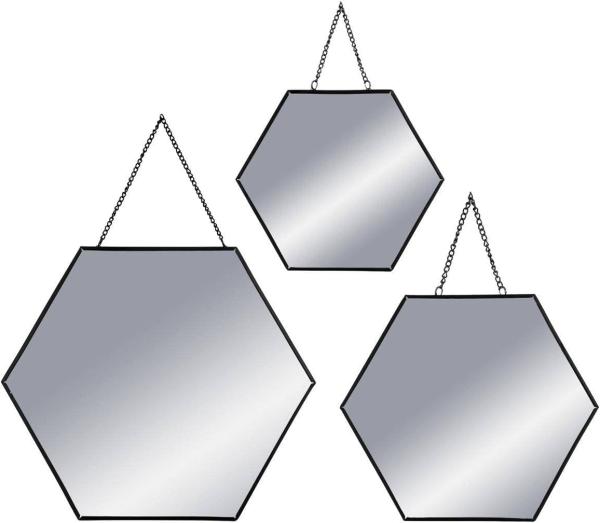 Spiegelsatz Atmosphera 36005 Sechseckig Schwarz