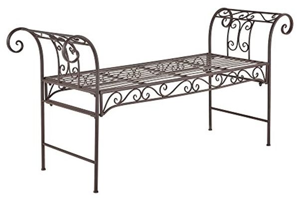 Gartenbank Cossila 70x147x46 cm Edelrost-Braun en. casa