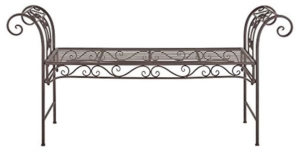 Gartenbank Cossila 70x147x46 cm Edelrost-Braun en. casa Bild 4