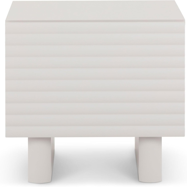 IDIMEX Nachtkommode TURKU, Nachtkommode mit Klappe aus Spanplatte in Lamellenoptik Kaschmir