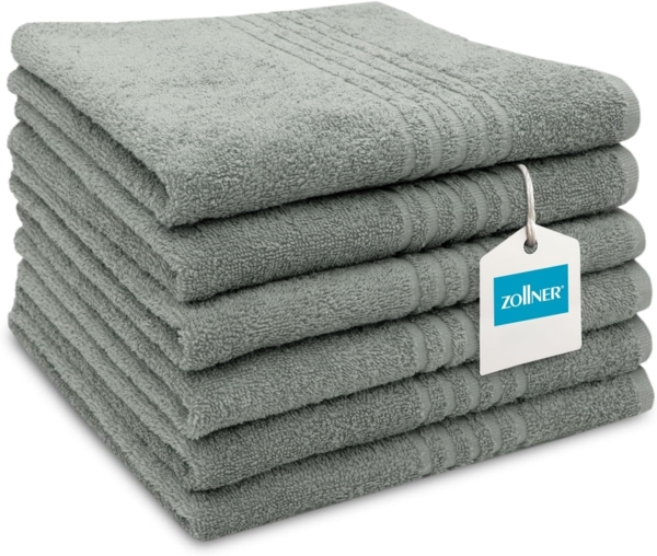 ZOLLNER Handtücher, Walkfrottier (6-St), 50 x 70 cm, 100% Baumwolle, vom Hotelwäschespezialisten