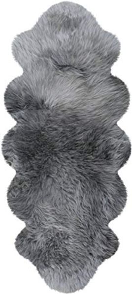 Heitmann Felle Australisches Premium Doppel-Lammfell Grau Größe ca. 175 x 63 cm 182GR