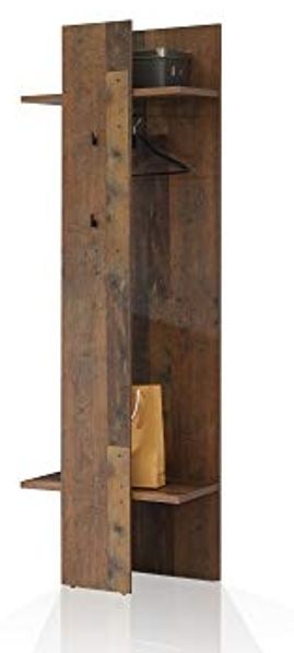 FORTE Clif Kleiderpaneel, Holzwerkstoff, Grau/Braun, 60 x 200,5 x 34,4 cm