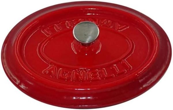 Pentole Agnelli Slowcook Kasserolle oval mit 2 Griffen, aus Gusseisen 0. 4 litri rot Bild 7