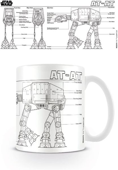 empireposter Star Wars At At Sketch Größe (cm), ca. Ø8,5 H9,5 Beschreibung: Krieg der Sterne Keramik Tasse, weiß, bedruckt, Fassungsvermögen 320 ml, spülmaschinen und mikrowellenfest
