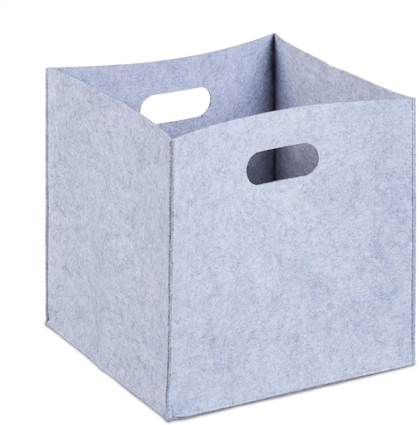 10 x Quadratischer Filzkorb grau 10024400