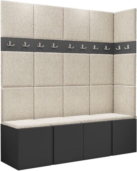 Garderoben-Set Monati II, Graphit, Farbe: Abriamo 03