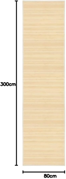 vidaXL Teppich Bambus 80x300 cm Natur 247199 Bild 2