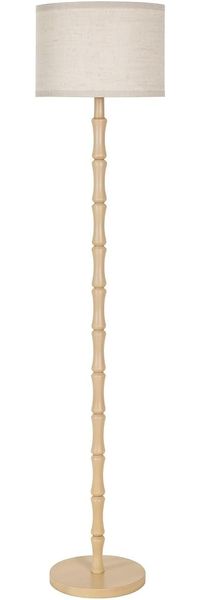 LuminexDesigns Holz Stehlampe Vintage für Wohnzimmer, Boho Rustikal Skandinavisch Stehleuchte aus Natur Eiche mit Beige Leinen-Lampenschirm, E27-Fassung, 167cm Hoch, Schlafzimmer Lounge Eckbeleuchtung