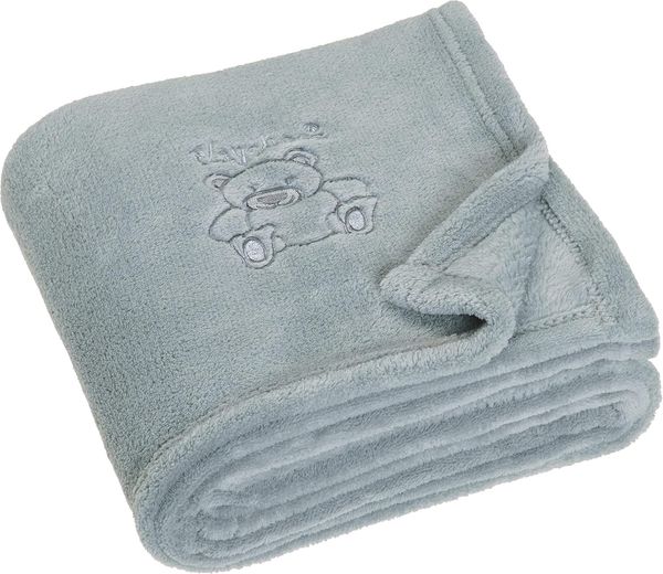 Playshoes Unisex Baby Fleece-Decke Bär 301700, 33 - Grau, 75x100 cm/29. 5 Inch x 39. 4 Inch