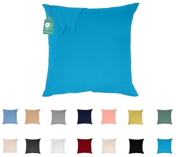 Livessa Kissenbezug 80x80 aus%100 Baumwolle Jersey Stoff - Verdeckter Reißverschluss, Kopfkissenbezug 80x80 cm, Kissenhülle, Ultra weich und atmungsaktiv, Oeko-Tex Zertifiziert
