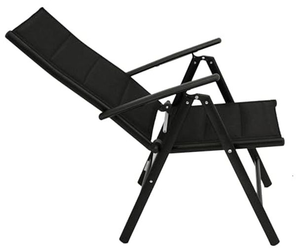 DEGAMO Garten-Essgruppe SARONNO 9-teilig, 8x Klappsessel, 1x Ausziehtisch 180/240x100cm, Alu anthrazit + Akazie Bild 4