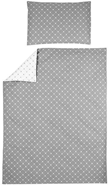 Meyco Baby Kinderbettwäsche Louis Grey, Jersey, 1 teilig, 100x135 cm
