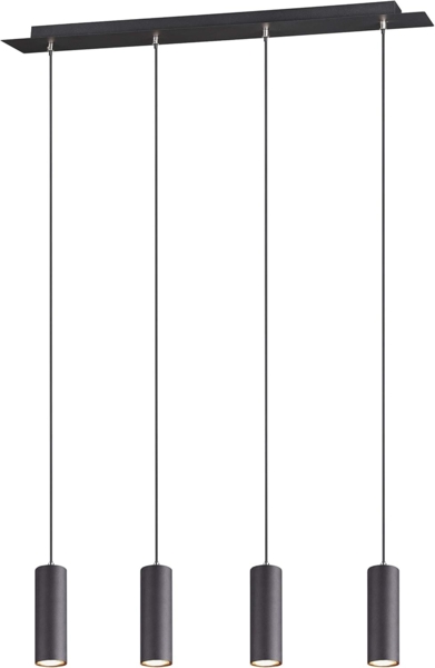 Pendelleuchte Deckenleuchte Deckenpendel MARLEY 4x GU10 schwarz matt