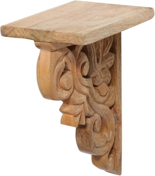 Marrakesch Orient & Mediterran Interior Wandregal 2er Set Wandablage Wandregal aus Massivholz Araba, 2-tlg, Handarbeit Bild 8