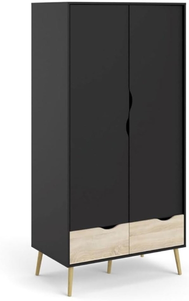 ebuy24 Kleiderschrank Olon Kleiderschrank 2 Türen 2 Schubladen mattschwa Bild 5