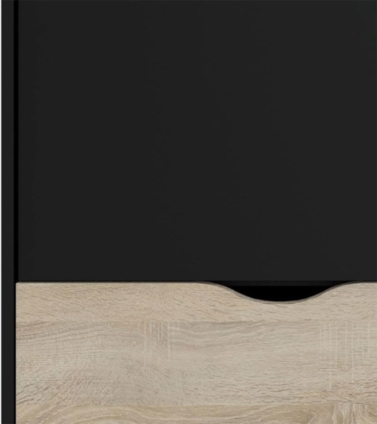 ebuy24 Kleiderschrank Olon Kleiderschrank 2 Türen 2 Schubladen mattschwa Bild 7