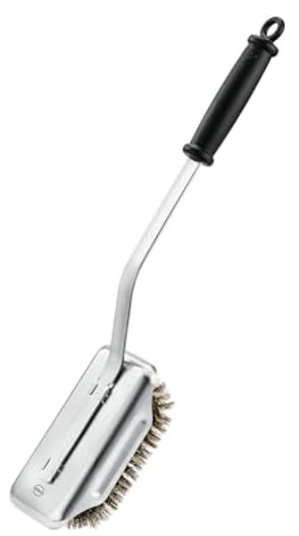 RÖSLE Barbecue-Reinigungsbürste SlideX, Hochwertige Grillbürste mit langem Stiel und Kunststoffgriff, wechselbare Borsten, Messing, Länge: 47,5 cm - Breite: 8,4 cm - Höhe: 8,5 cm