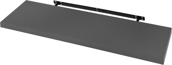 WOLTU Wandboard Wandregal CD DVD Regal Bücherregal Schweberegal Holz Board 100 x 22.9 x 3.8 cm dunkel grau für Büro, Wohnzimmer, Schlafzimmer, Küche RG9317dgr