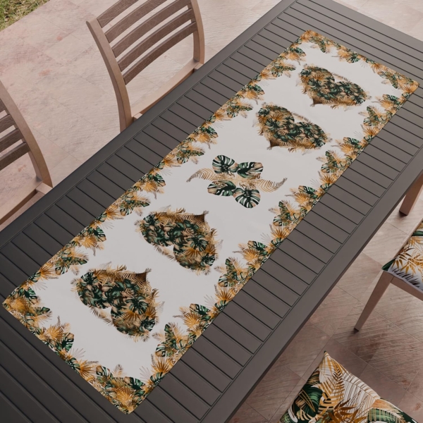 PETTI Artigiani Italiani - Zubehör für Küchentextilien, eleganter Tischläufer, 40x140 cm aus Mikrofaser, Tischdecke mit Digitaldruck Tropical 04, 100 % Made in Italy Bild 2