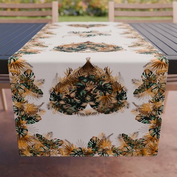 PETTI Artigiani Italiani - Zubehör für Küchentextilien, eleganter Tischläufer, 40x140 cm aus Mikrofaser, Tischdecke mit Digitaldruck Tropical 04, 100 % Made in Italy Bild 1