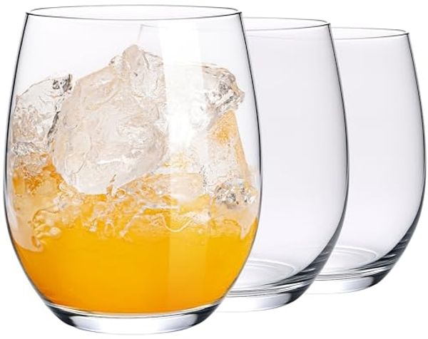 KONZEPT Gläser-Set 400 ml, Besonders stabil, ideal für Wasser, Saft, Limo, Gin, 6-tlg, Leicht, Strapazierfähig, Transparent