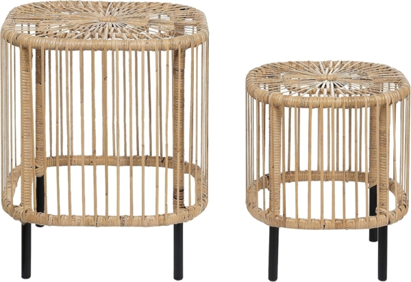 Tisch Set CESENATICO 2er Set Natürlich