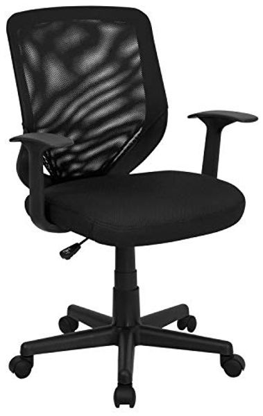 Flash Furniture Mid Aufgabe Rücken schwarz Mesh Drehstuhl mit Mesh Gepolsterter Sitz