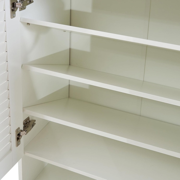 Schuhschrank Løten 120x37x120 cm Weiß [en. casa] Bild 8