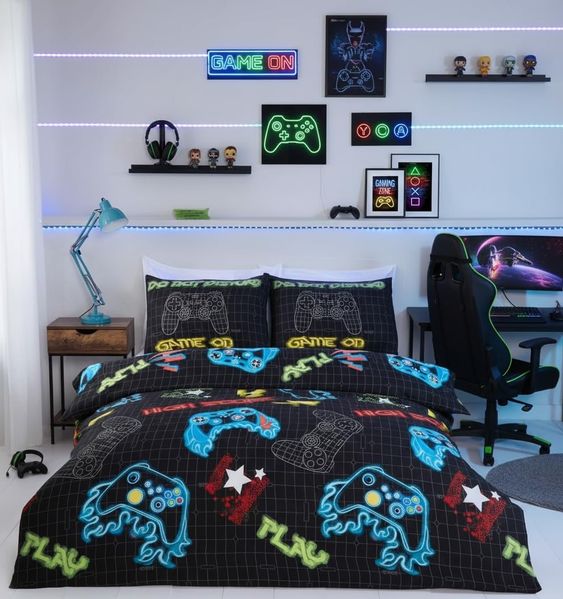 Gamer-Bettwäsche 135 x 200 cm