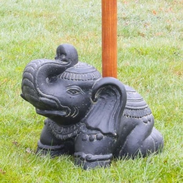 Oriental Galerie Sonnenschirm Schirmständer in Elefantenform Grau für unsere Bali Schirme