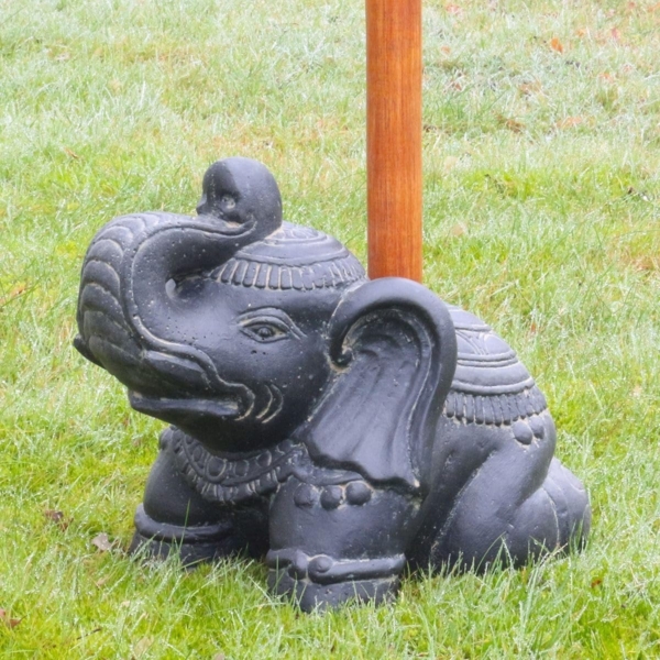 Oriental Galerie Sonnenschirm Schirmständer in Elefantenform Grau für unsere Bali Schirme