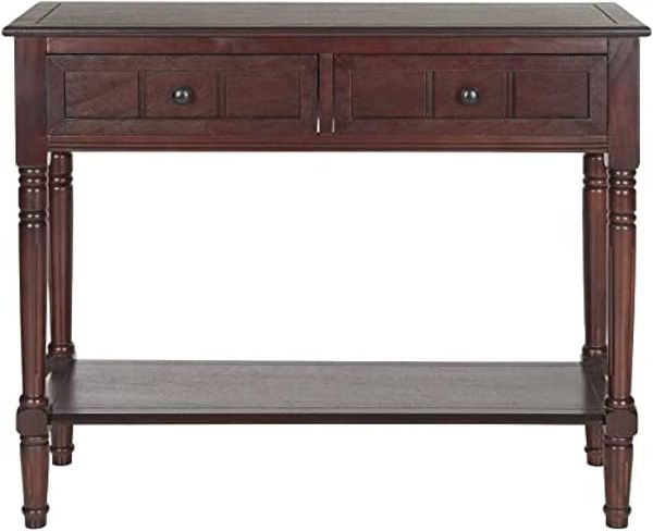 SAFAVIEH Contemporary Wooden Accent Table, in Dark Cherry, 35 X 91 X 74.93