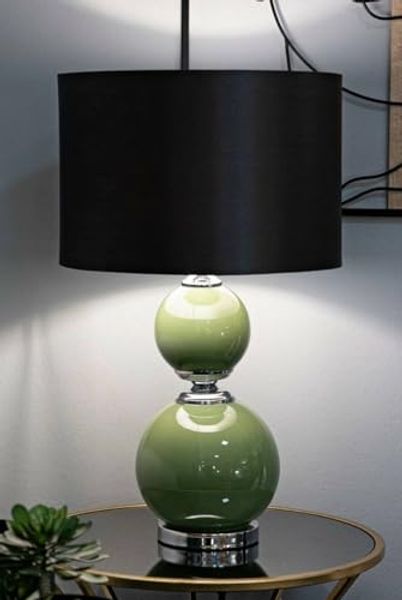 Dmora Tischlampe Starareka Grün Lampenschirm Fassung e51