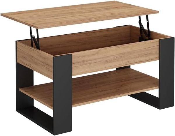Couchtisch Lifto Eiche/Anthrazit 92 x 51 cm mit Liftfunktion Vicco
