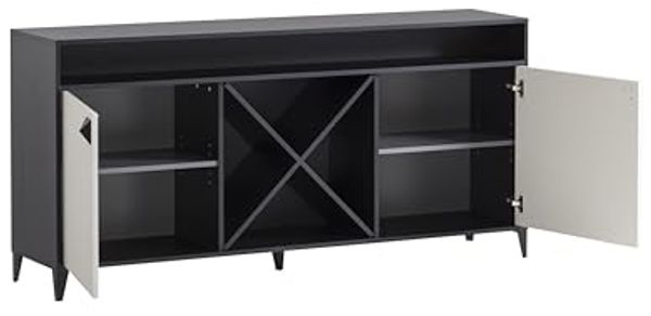 LOOKS BY WOLFGANG JOOP Sideboard Classic, schwarz matt/cremebeige, 179,2 x 39 x 85,8 cm Bild 5