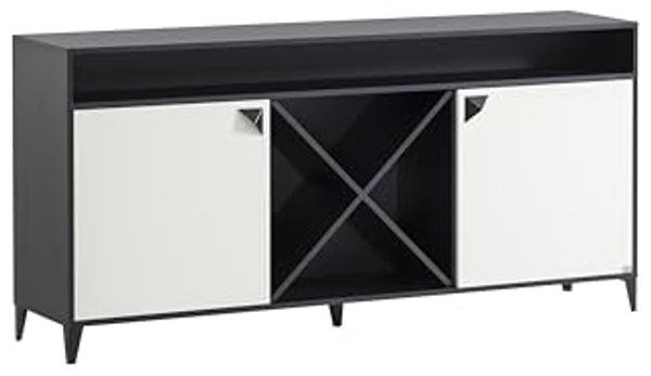 LOOKS BY WOLFGANG JOOP Sideboard Classic, schwarz matt/cremebeige, 179,2 x 39 x 85,8 cm