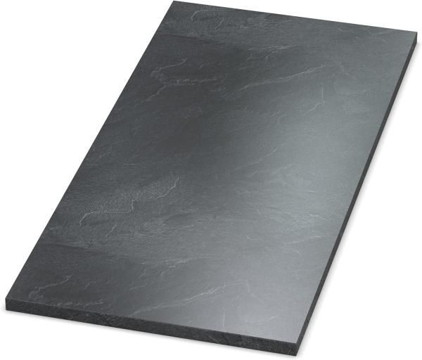 AUPROTEC Tischplatte 19mm Schiefer 1000x800 mm Holzplatte Dekor Spanplatte mit Umleimer ABS Kante Auswahl: 100x80 cm
