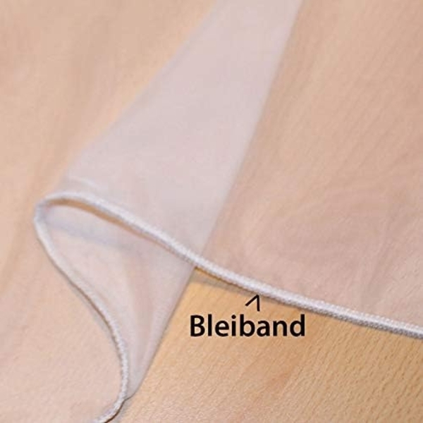 2er-Pack Gardinen Transparent Vorhang Set Wohnzimmer Voile Schlaufenschal mit Bleibandabschluß HxB 225x140 cm Rosa, 61000CN Bild 7