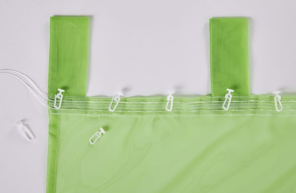 2er-Pack Gardinen Transparent Vorhang Set Wohnzimmer Voile Schlaufenschal mit Bleibandabschluß HxB 225x140 cm Rosa, 61000CN Bild 9