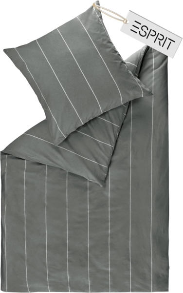 Esprit Bettwäsche HARPLINES Renforcé Kissenbezüge und Bettwäsche, Baumwolle, 1 teilig, 200 x 200 cm in Anthrazit