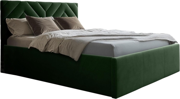 Polsterbett Andawe, Grün, 160x200 cm