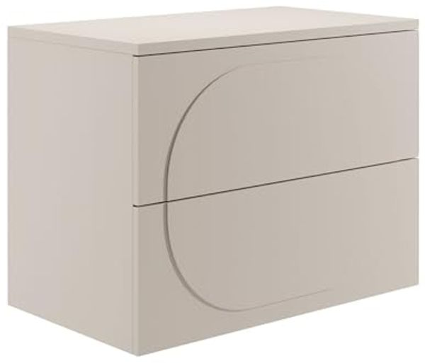 Vente-unique - VUTOMA Waschbeckenmöbel Holz, Platte Beige - B 46 cm x H 60 cm x L 80 cm