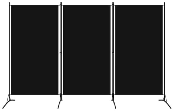 vidaXL 3-tlg. Raumteiler Schwarz 260x180 cm 320734