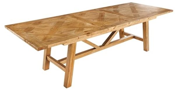 riess-ambiente Esstisch RIVIERA 180-240cm natur · Küchentisch aus Massivholz mit Ausziehplatte (Einzelartikel, 1-St), 6-8 Personen · recyceltes Pinienholz · Bohlenoptik · Design