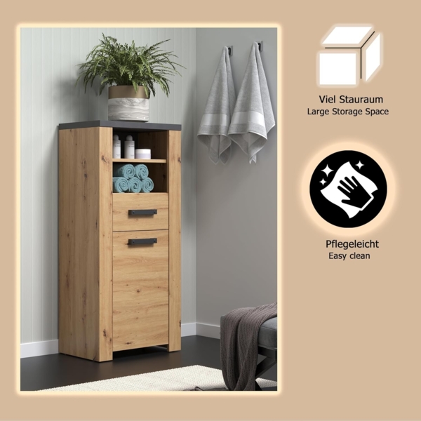 Standschrank Franka / Follow, Holzwerkstoff, Holzfarben, 53 x 118 x 35 cm Bild 9