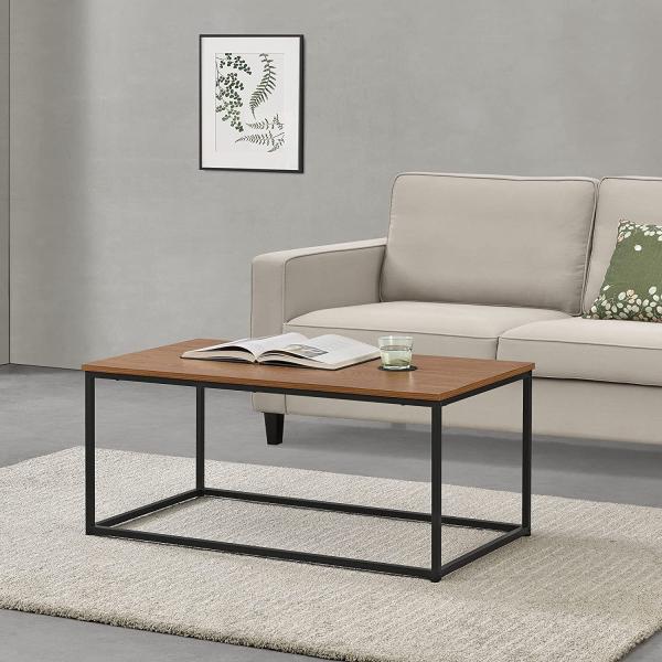 Couchtisch Esbjerg 100x55x45cm Dunkler Holzton en. casa