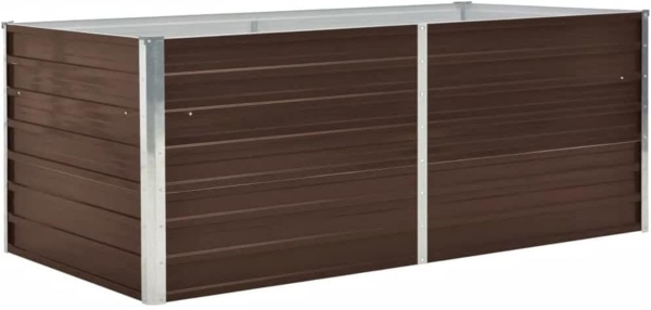 vidaXL Hochbeet 160 x 80 x 45 cm Verzinkter Stahl Braun 47012