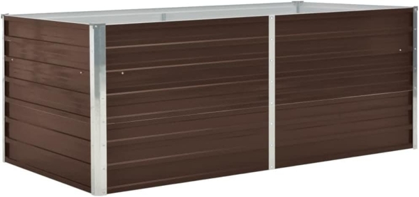 vidaXL Hochbeet 160 x 80 x 45 cm Verzinkter Stahl Braun 47012 Bild 1