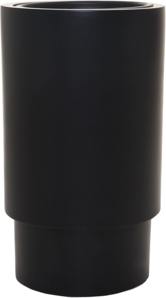 VIVANNO Blumentopf Fiberglas ESCADA Rund - Schwarz Matt (1 St), 35x40 cm